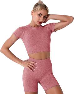 Ensemble de yoga court de haute qualité pour femmes, vêtements de sport pour femmes, ensembles de yoga à séchage rapide, coupe ajustée - Product Image 1
