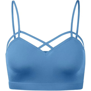 Sujetador deportivo elástico de tiras cruzadas para mujer, top de yoga, gimnasio, fitness, entrenamiento, ropa deportiva, venta al por mayor, sujetador atlético para fitness - Product Image 2