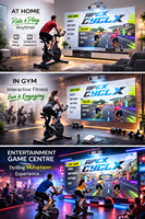 Système de jeu de cyclisme interactif Eshark pour enfants et adultes |   Simulateur de course de fitness multijoueur avec projecteur et suivi de mouvement