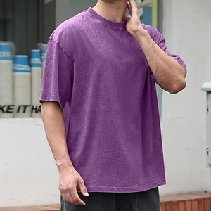 T-shirts surdimensionnés pour hommes, prix d'usine, faible MOQ, fabriqués avec les meilleurs matériaux, t-shirts tendance pour hommes. - Product Image 4