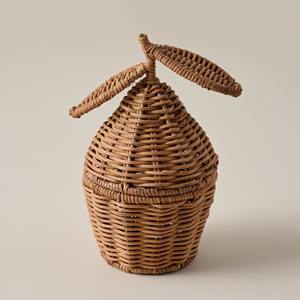 Fruit shaped rattan kid <b>basket</b> eco-friendly storage hamper baby <b>nursery</b> decor organizer <b>baskets</b> - Product Image 1