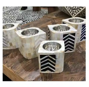 Support de bougie Bakhoor en os incrusté, best-seller, pour la décoration de la maison, pour Noël et la Saint-Valentin, porte-bougie chauffe-plat de table - Product Image 4