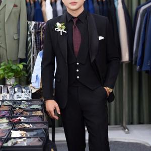 Trajes de Boda para Hombre, Chalecos y Esmóquines para Novio, Traje de 3 Piezas Transpirable para Negocios y Fiestas - Product Image 1