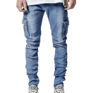 Pantalones Vaqueros Cargo Ajustados para Hombre, con Tirantes, Estilo Hip Hop, Ropa Urbana - Product Image 5