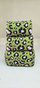 Premium Artisan Cotton Toiletry Bag Set of 3 Hand Block Print Cosmetic Pouch Travel <b>Makeup</b> Organizer for Women - Product Image 3