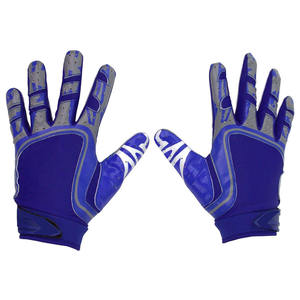 Outdoor Sports Gloves Black Embossed Pattern Water Resistant Classic Style Football Receiver Gloves - Product Image 4