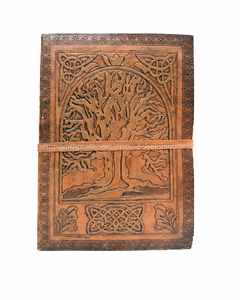 Journal en cuir fait main Arbre de Vie, carnet d'écriture vintage, journal intime en cuir gravé, carnet de croquis de voyage, cadeau pour hommes et femmes - Product Image 2