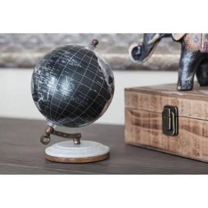 Globe terrestre décoratif noir et argenté pour la maison, le bureau, la salle d'étude, la décoration de bureau - Product Image 2