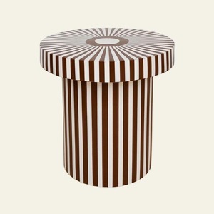 Table en os incrusté de la marque ILAHI, design moderne, détails en agate, rangement, meuble portable pour la maison - Product Image 3