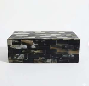 Handmade Natural Buffalo Horn Inlay Jewelry Box – Elegant Decorative Natural Horn Organizer for Jewelry & <b>Watches</b> - Product Image 5