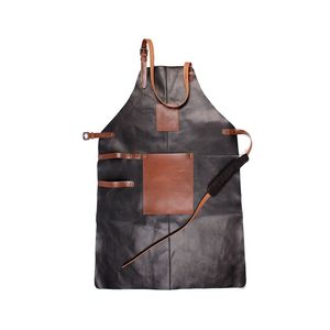 Chaleco de Cuero de Vaca de Alta Calidad, Resistente, Personalizado al por Mayor, Moderno, sin Mangas, para Cocina, Carnicería, Barbería, Barbacoa, Cocinero, Salón - Product Image 4