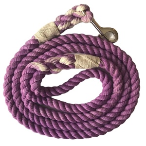 Cotton Dog Rope <b>Leash</b> for Dog Walking Purple Solid Ombre or Marbled Cotton Rope Dog <b>Leash</b> - Product Image 1