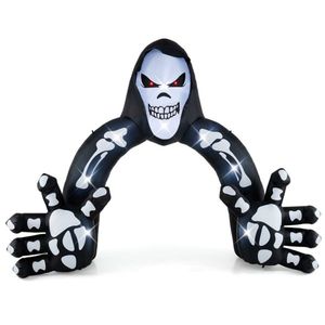 Arco Gonfiabile Gigante in PVC a Forma di Grim Reaper 3,1x2,6m con 8 Luci LED, Facile da Gonfiare, Soffiatore Integrato, Picchetti Antivento/6 Sacche d'Acqua - Product Image 4