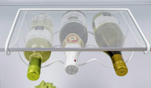 Porte-bouteilles décoratif en métal blanc de style nordique à fixer sous étagère, étagère de rangement en fer pour cuisine et bar modernes, utilisation OEM - Product Image 2