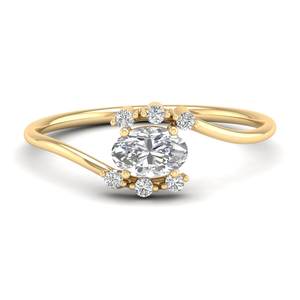 Bague solitaire REYES sur mesure en or massif 14 carats avec diamant CVD cultivé en laboratoire pour femme, cadeau d'anniversaire personnalisé, bijoux de luxe raffinés - Product Image 6