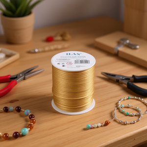 Cordoncino Dorato Ilan Hilo Cola Raton 2.5mm 10M per Creazione di Gioielli - Product Image 2