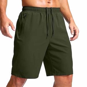 Pantalones cortos deportivos para hombre, para entrenamiento y running, con cordón ajustable y bolsillos con cremallera. - Product Image 1