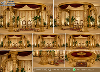Mandap de mariage sud-indien pour la décoration du Muhurtham, Mandaps de mariage tamil majestueux, Mandapam Kalyanam rond abordable pour mariage du sud