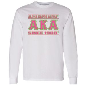 Camiseta de Manga Larga para Mujer, Blanca, con Bordado Gráfico Since 1908, Cuello Redondo, Estilo Casual, Ropa al por Mayor - Product Image 1