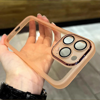 Funda Protectora Antigolpes de TPU para Teléfono con Protección de Lente, Estilo Ins, Electrochapada, para 17/16/15/14/13/12