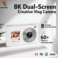 Kamera Digital DLC Wholesale DC325W 8K Harga Pabrik Mirrorless Layar Ganda Perekam Video Vlogging Zoom 16X WiFi Cam