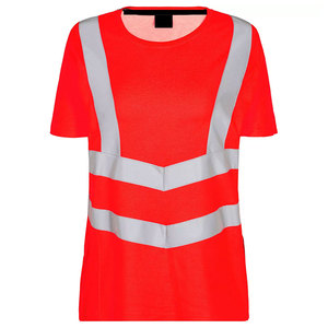 Camiseta de trabajo de alta visibilidad con cinta reflectante, 100% poliéster, ropa de trabajo de seguridad para trabajadores - Product Image 3