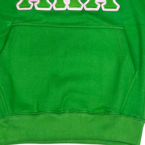 Sudadera con Capucha AKA Premium Verde Rosa Unisex, Sudadera con Capucha de Felpa Suave, Ropa Casual de Estilo Griego - Product Image 6