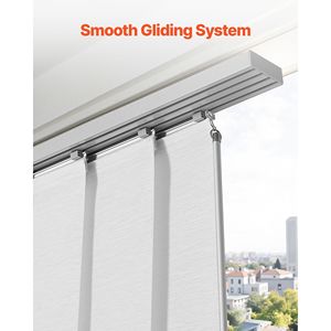 Tende a Pannello Verticali Regolabili Estensibili 45.8-86 W, Tende a Pannello Ritagliabili 96 H, Tende, Persiane e Tapparelle - Product Image 5