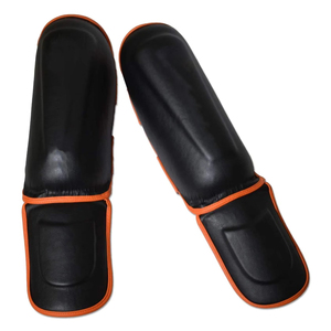 Protège-tibias de boxe en cuir imprimés avec logo personnalisé, 100 % haute qualité, vente en gros |   Protège-tibias écologiques, nouveau design, best-seller - Product Image 2