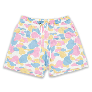 Pantalones Cortos de Baloncesto de Malla Camuflada al por Mayor con Logotipo Personalizado, Transpirables, Deportivos, de Moda Urbana - Product Image 3