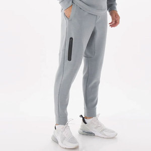 Conjunto Deportivo Gris para Hombre con Capucha, Pantalones Largos Casuales de Color Sólido, Transpirables, de Algodón, con Bolsillos Laterales y Cintura Elástica - Product Image 4