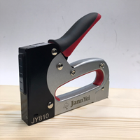 Engrapadora Manual Metálica JANNYEI JY810 con Acabado Plateado, Capacidad de 20000 Grapas, Carga Inferior, Bloqueo Horizontal, Uso Industrial y DIY, 1 Año de Garantía