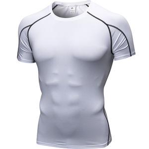 Sport T <b>Shirt</b> Quick Dry Muscle Fit <b>Compression</b> Spandex Sports <b>Compression</b> Long Short Sleeved Breathable Elastic <b>Men's</b> Fitness T - Product Image 6