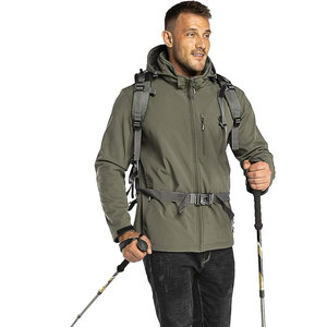 Chaqueta Cortavientos de Lona con Capucha para Hombre, Calidad Premium, Transpirable, Resistente al Viento e Impermeable, Ecológica, con Logotipo Frontal - Product Image 2