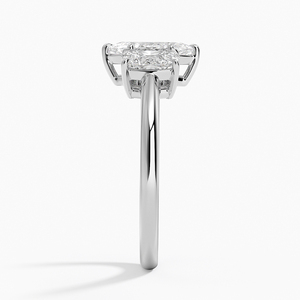 Bague BOJ 075 en argent 925, taille marquise, avec halo de pierres et griffes, solitaire en moissanite 2 carats couleur D VVS1 certifiée GRA, prix bas - Product Image 3
