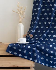 Rideaux en coton imprimés à la main de Jaipur, motif floral, doux, légers, ensemble de rideaux décoratifs - Product Image 3