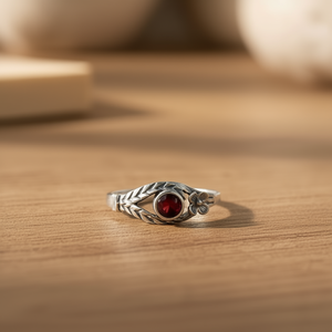 2.4 Grams <b>Garnet</b> Fashion <b>Ring</b> - Product Image 3