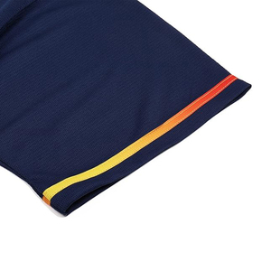 Unique <b>Navy</b> Blue Baseball Jersey with Gradient Piping Performance Team Sportswear Athletic Fit - Product Image 3