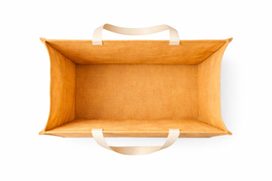 กระเป๋าผ้ากระสอบพิมพ์ลายดอกไม้แบบมินิมอล ดีไซน์รักษ์โลก ใช้ซ้ำได้ สำหรับใส่ของช้อปปิ้งหรือของชำ  รับสกรีนโลโก้ - Product Image 5