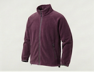 Chaqueta de Forro Polar Borgoña para Hombre, con Cierre Completo, Cuello Alto, Casual, Cortavientos, de Poliéster Tejido, para Invierno, Corte Regular - Product Image 6