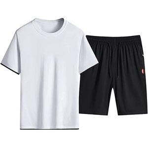 Ensemble de t-shirts pour hommes en tissu éponge respirant à séchage rapide, col rond, personnalisable avec broderie de logo de qualité supérieure, pour l'été - Product Image 4