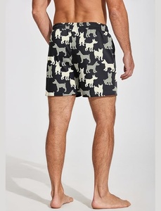 Men's Lime Green Drawstring Woolen <b>Cargo</b> Shorts Plaid Casual Knitted Breathable Quick Dry Pockets Mid Waist 100% Polyester Back - Product Image 5