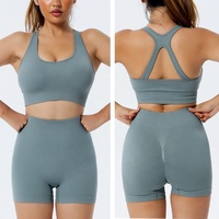 Conjunto de Yoga Acanalado de 6 Piezas para Mujer, Tallas Grandes, 2023, con Cinturón, Logotipo Personalizado, Ropa Deportiva, Jogger, Ropa Deportiva sin Costuras para Gimnasio