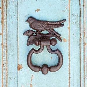 Timbre de puerta de hierro fundido con diseño de búho, estilo vintage, para jardín, casa de madera, casa de campo - Product Image 5