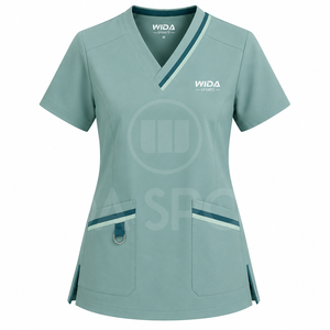 2026 Hot Sale Soft Polyester Hospital Nurse <b>Scrub</b> <b>Set</b> with Needle Detection Seamless Fusing for Unisex Nursing <b>Scrub</b> Uniform - Product Image 2