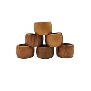 Anneaux de serviette en bois durables et résistants – Qualité supérieure pour mariages, anniversaires et toutes occasions – En stock - Product Image 3