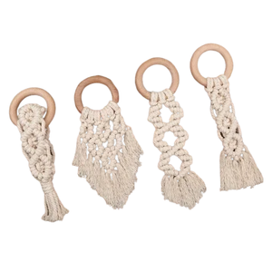 Anneau de serviette en corde de coton fait main, nouveau design, décoration de table en macramé pour table à manger ou mariage/fête, idée cadeau de Noël - Product Image 4