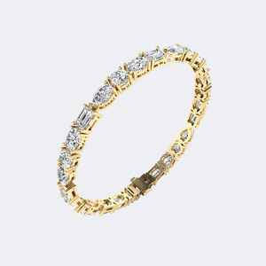 9.20CTW Mixed-Cut Prong-<b>Set</b> Diamond Line Bracelet - Product Image 6