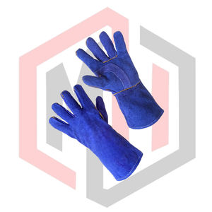 Cow Leather Welding Gloves Customized Color Full Safety Gloves Flexible Breathable Tear-Resistant Heat-Insulating Anti-static - Product Image 4