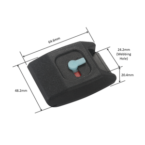 Hebilla de Cinturón de Seguridad de Plástico ABS y Acero al Carbono S50 con Certificación ISO 9001, Resistencia a la Tracción de 1.5 Toneladas para Rescate de Emergencia y Restricción - Product Image 2